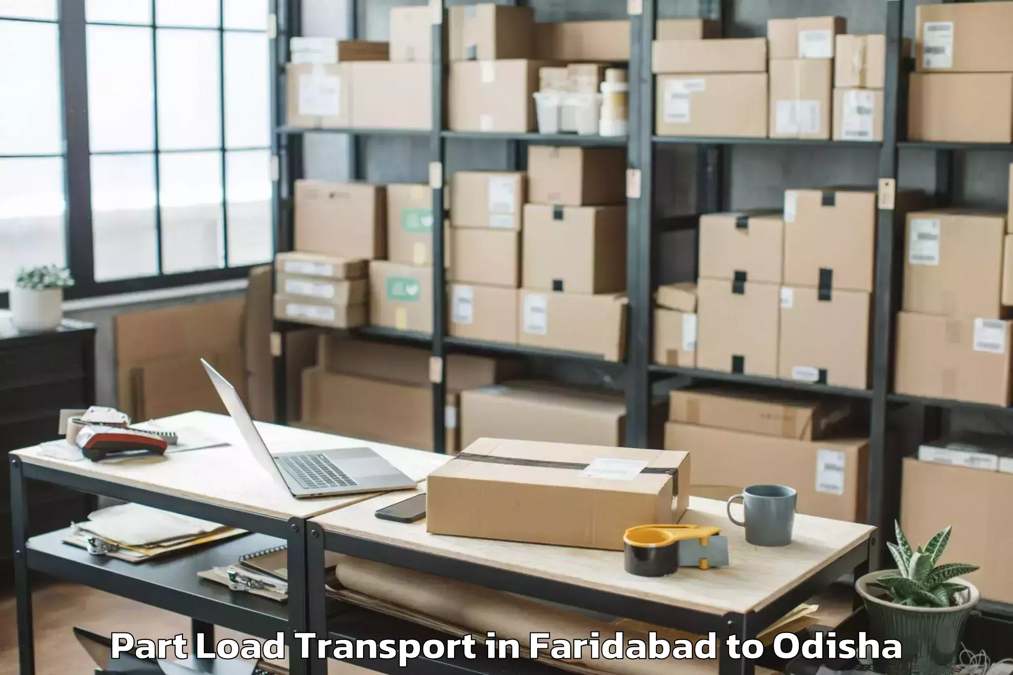 Book Faridabad to Baisinga Part Load Transport Online